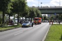 Koelner Seilbahn Gondel blieb haengen Koeln Linksrheinisch P015